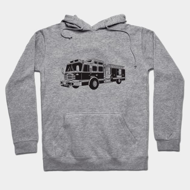 Firetruck Hoodie by pmuirart